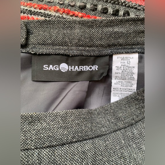 Embroidered wool skirt with fringe liner, size 12 from SAG HARBOR - Picture 6 of 6